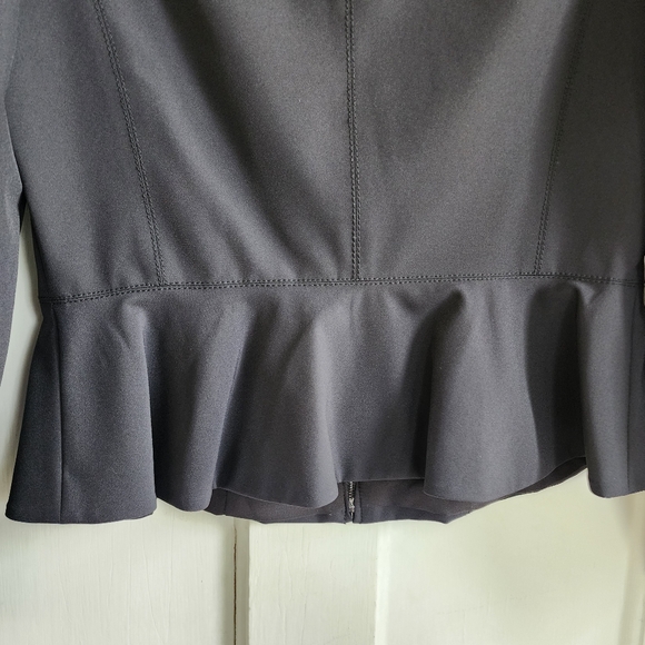Rebecca Taylor Ava Zip Front Peplum Jacket, Sz 6 - Picture 7 of 12